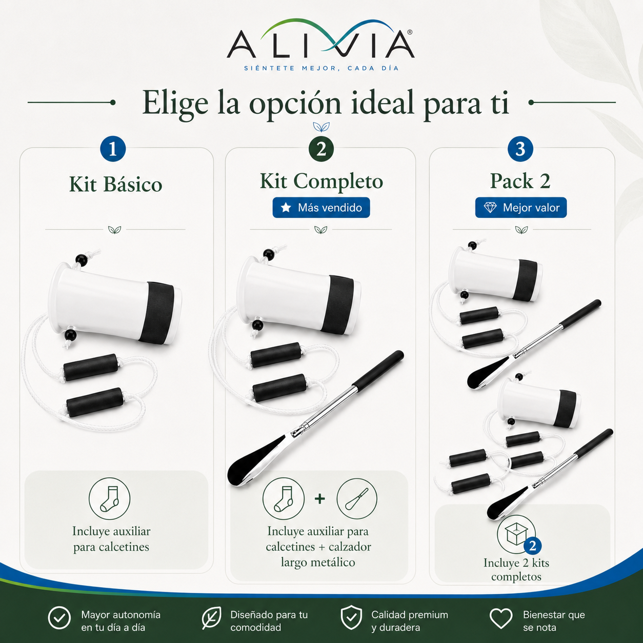 ALIVIA MOBILITY™ SLIP-EASY Deslizador de medias sin esfuerzo