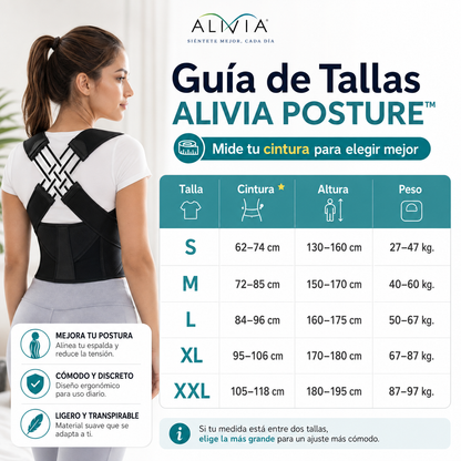 ALIVIA POSTURE™ | Corrector Ajustable de Postura