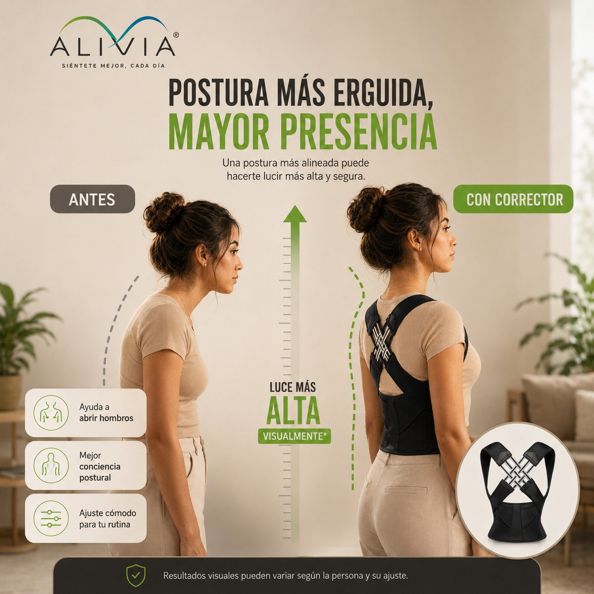 ALIVIA POSTURE™ | Corrector Ajustable de Postura